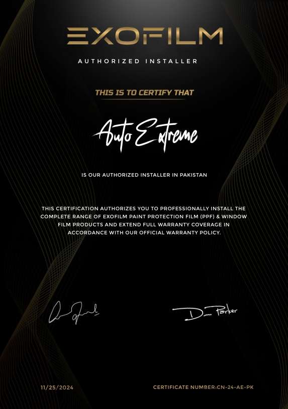 Exofilm Certified Installer